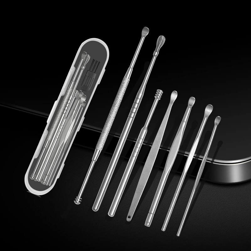 8 Pcs Ear Wax Removal Kit,Professional Double-Headed Ear Pick Earwax