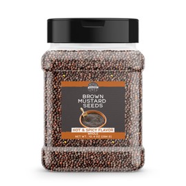 Birch & Meadow Brown Mustard Seeds, 10.4 oz, Whole Seeds, Hot & Spicy Flavor, Marinades & Condiments