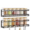 Bunoxea Spice Rack wall mounted 2 Pack, Space-Saving Spice Organizer