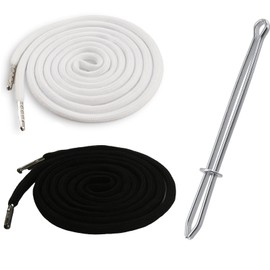 2Pcs 51 Inch Cotton Drawstring Cord Replacement Drawstrings for Sweatpants and Shorts，Universal Drawstring Hoodies，Premium Hoodie String Replacement，with Easy Metal Threader