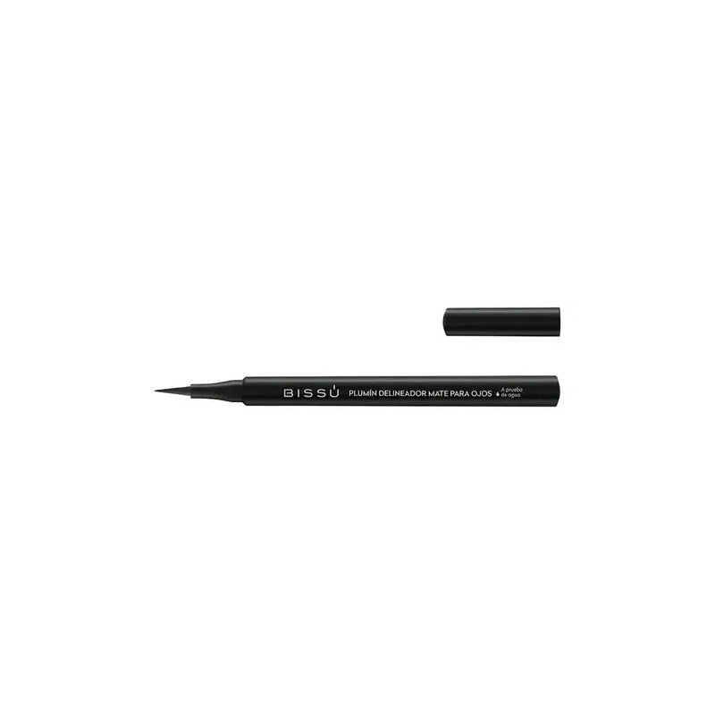 Plumín Delineador Para Ojos Mate Bissu Color Negro