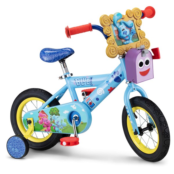 Nickelodeon Blue's Clues & You! Kids Bike, 12-Inch Wheels, Boys and Girls Ages 2-4 Year Old, Removable Training Wheels, Blue