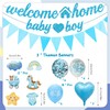 Benvenuto a casa, decorazione per bambini, 34 pezzi, blu, Welcome