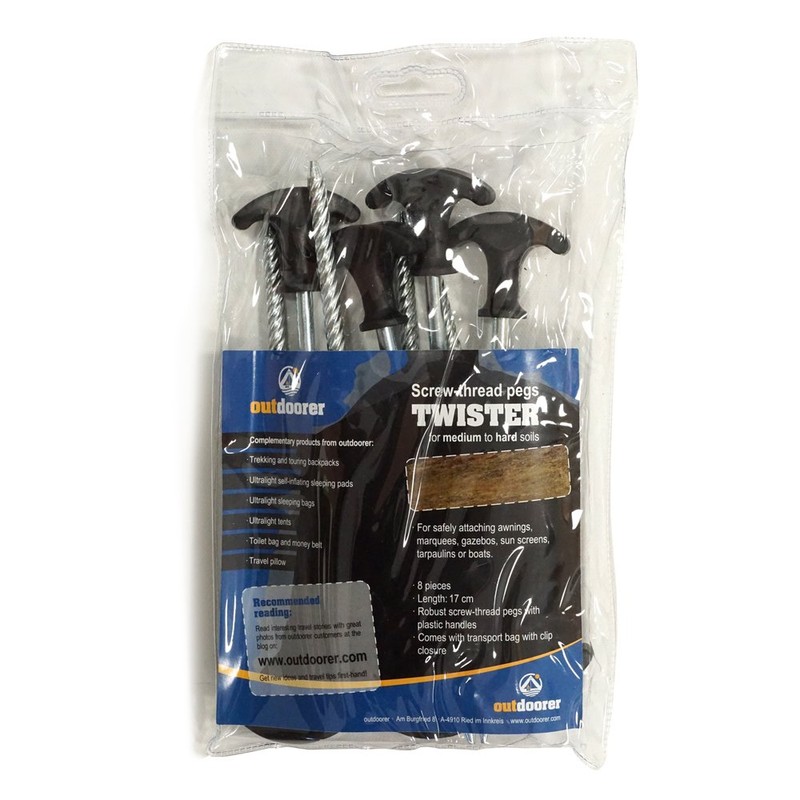 Twister by Outdoorer, hard ground pegs, 17 cm long, the