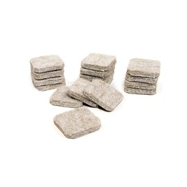 Eco Feltac Self-Stick Felt Floor Savers Square, Beige, 25 mm (Pack of 16)
