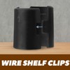 Moicstiy 50pack 7/8 Inch Wire Shelving Shelf Lock Clips, Plastic