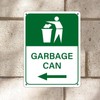 Garbage Can Tin Sign Durable Warning Wall Tin Sign Weather