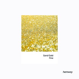 Hemway Glitter Grout Additive add Sparkle to Mosaic Tiles, Bathrooms, Wet Rooms, Kitchens, Tiled Based Rooms and Cement Based Grouts 100g / 3.5oz - Sand Gold