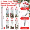 Dispowreath 12 Sets/ 24 Pcs Christmas Jesus is The Reason