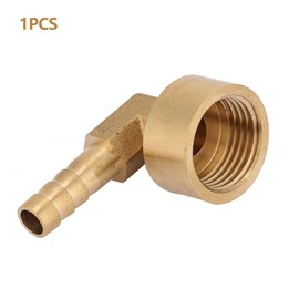 90 Degree Elbow Brass Barb Fitting Female Thread Brass Elbow Hose Barb Coupling Connector Joint Adapter Fitting G1/2 Air/Water/Fuel/Oil/Inert Gases(8mm)