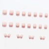YoYoee Short Square Press on Nails French False Nails Cute
