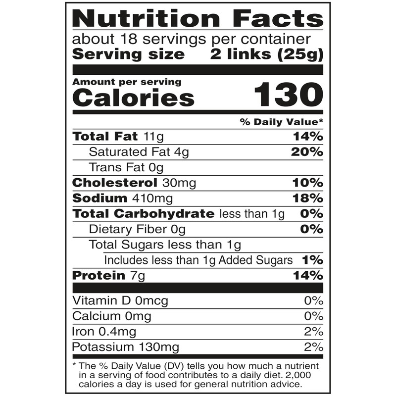 Duke's Pork Original Smoked Shorty Sausages, 7g Protein Per Serving,