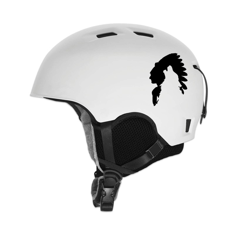 Bargain Max Decals Indian Chief Wolf Silhouette Decal Notebook Car