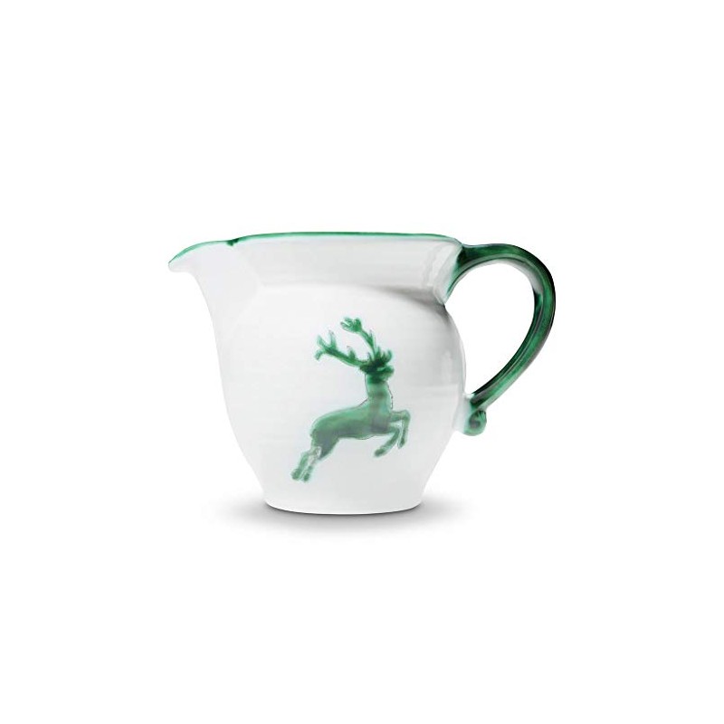 GMUNDNER KERAMIK Milk Jug Smooth Capacity 0.3 Litres Green Deer