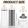 Baderke 4 Pcs Protein Powder Container 5 Layers Stackable Leakproof