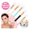 Urban Studio Kit 3 Pzs Brocha Aplicador Silicona Para Mascarillas