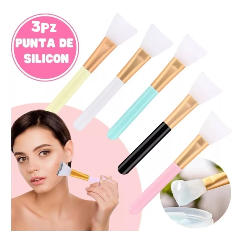 Urban Studio Kit 3 Pzs Brocha Aplicador Silicona Para Mascarillas