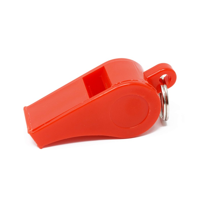 Adoretex Sport Guard Pea Coach Plastic Whistle with Lanyard, Red