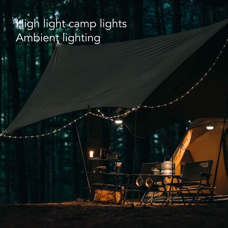 Camping String Lights USB Rechargeable Outdoor String Lights for Camping