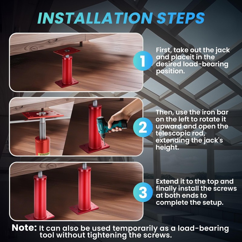 Youyikoo 2 Pack Basement Floor Jack, Heavy Duty Adjustable Jack