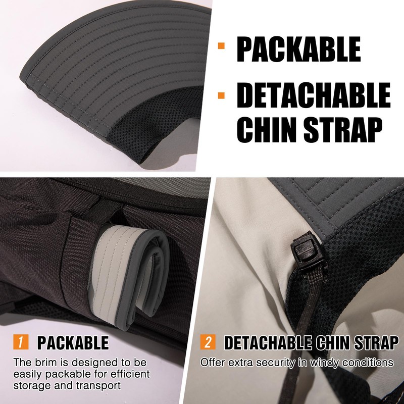 TOP-EX L/XL Ponytail Sunhat for Women with Neck Cover Sunglass