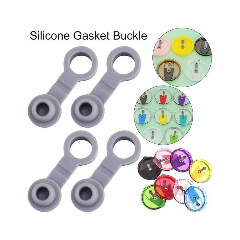 10Pcs Grey Universal Silicone Sealing Bottle Straw Hole Grommets Stopper