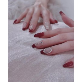BIBII Nails Handmade Nail Tip, 3D Nails, Short Flowers, Spring & Summer, Korea, Popular, Nail Tip, Short, 10 Pieces, Cat Eye Magnet, 100% Handmade Nails for Easy Installation, Reusable, Glossy, Cute,