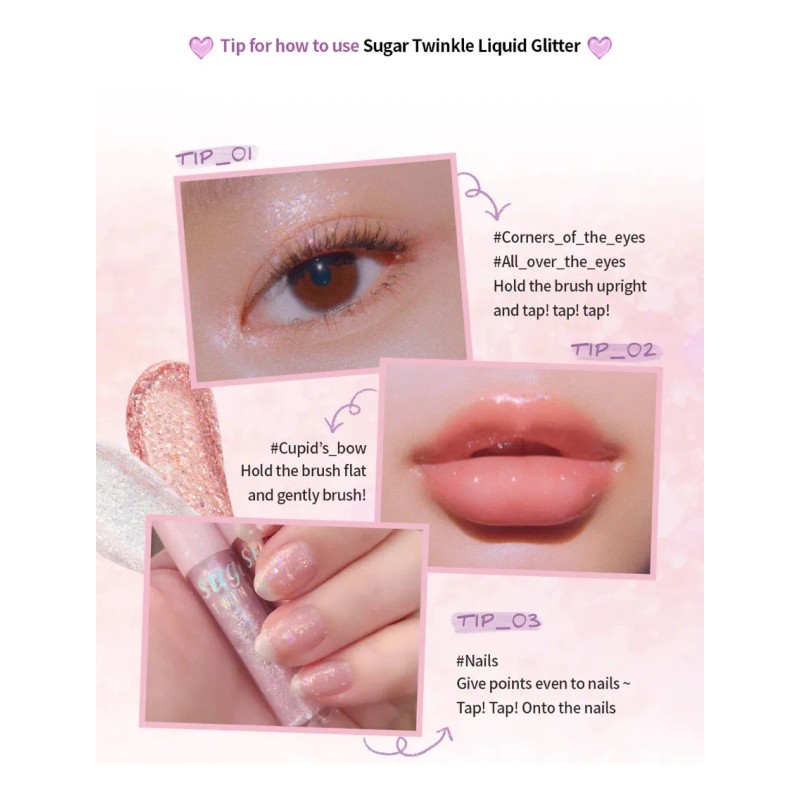 Peripera Sugar Twinkle Liquid Glitter Sombra Coreana Origina