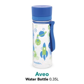 Aladdin kids water bottle Aveo, Blue Kids Graphics, 0.35 L