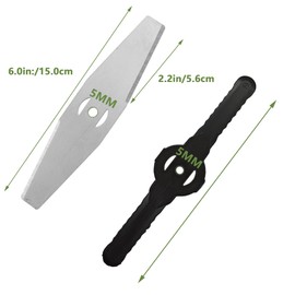 SEABABOO Replacement Blade Grass Trimmer Pack of 20 150 mm Diameter 5 mm Plastic Grass Trimmer Blades and Metal Grass Trimmer Blades Lawn Mower Blade Replacement Universal for Grass Trimmer