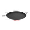 QWORK Restaurant Grade 14-Inch Round Non-Slip Tray, 4 Pack, Black