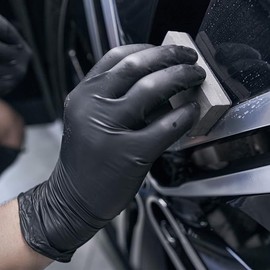 Heavy Duty Strong Disposable Black Nitrile Examination Gloves, Premium Quality| Medical| Mechanical| Industrial| Hair & Beauty| Food| Janitorial| Powder Free| Latex Free (300, Medium)