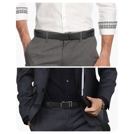 CHAOREN Leather Ratchet Belt Men 2 Pack - Customizable Fit, Effortless Style (35mm)