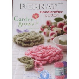 Bernat Garden Grows: floral crochet patterns - hotpads, dishcloths, cozies, bath mat...