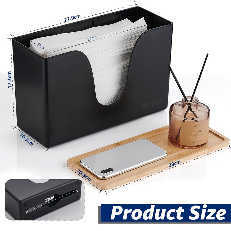 Pollock Paper Towel Dispenser with Lid,Wall Mount or Countertop