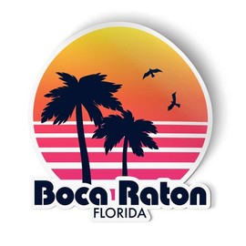 Squiddy Boca Raton Florida - Vinyl Sticker Decal for Phone, Laptop, Water Bottle (3" high)
