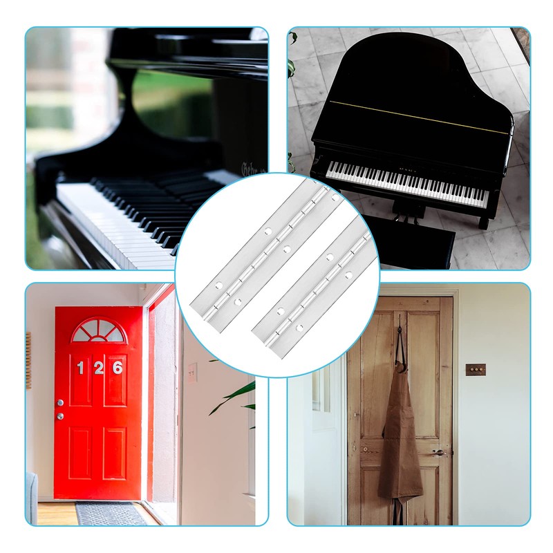 KINBOM 2 Pcs 14 Inch Piano Hinge Stainless Steel 304