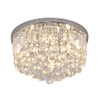 Gopmmy Modern K9 Crystal Raindrop Chandelier Lighting, Flush Mount G9