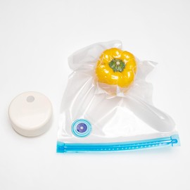 SealVax® Auto-Stop Handheld Vacuum Sealer with 20 Reusable 2nd Gen BPA-Free Sous Vide Bags – Upgraded Round Valve for Stronger, Leak-Proof Sealing.