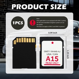A15 Compatible with Lincoln Ford Navigation SD Card,Latest Version Sync 2 System SD Card of GPS Navigator for Car OEM GM5T-19H449-AJ,Car in-Dash Navigation GPS Units Map Card