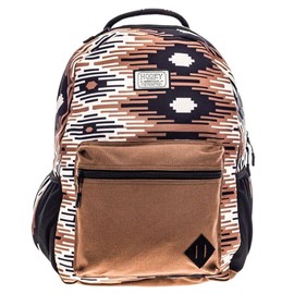 HOOEY Recess 25L Backpack - Durable Lightweight Daypack for Travel, Gym, & Outdoor Use - Spacious Main Compartment, Laptop Sleeve, Stylish Unisex Design (Brown/Black)