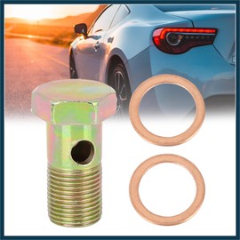 TUCKBOLD M18x1.5mm Metric Thread Banjo Bolts Brake Fitting Adapter with 2pcs M18 Washers Automotive Parts