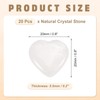 PATIKIL 20 Pcs Natural Heart Shaped Crystal Stone, 1 Inch