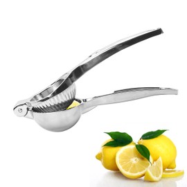 Lemon Squeezer: Heavy Duty Manual Hand Press Juicer for Citrus Fruits Lime, Lemon, Small Orange Pure Metal Organic Juice Extractor Easy to Clean and Use Commercial Grade Quality Handheld Bar Tool