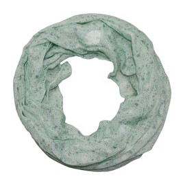 beybey Lightweight Silk Scarf for Elegant Lady with Beautiful Flowers Women's Silk Loop Scarf, mint