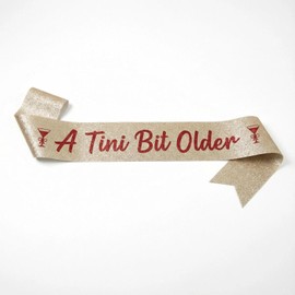 VEAGINS 1 Piece Birthday Sash For Women, A Tini Bit Older Birthday Sash, Coffee Color