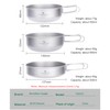 Boundless Voyage Outdoor Ultralight 3PCS Titanium Bowl Set Camping Cookware
