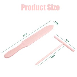 Fc'Noqgn 2 pieces crepe distributor and spatula crepe set crepe accessories T-shaped wooden crepe spreader, beech wood spatula, for crepes, galettes and pancakes