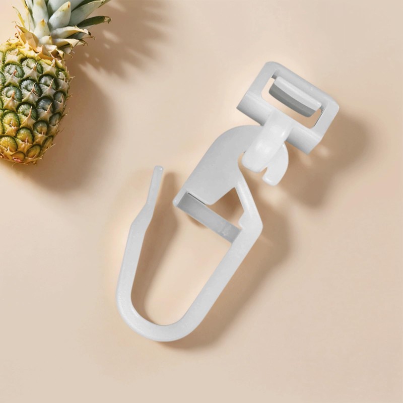 SSKHE Practical Curtain Hooks Plastic White Curtain Track Sliders Folding