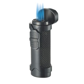 Visol Marlin Butane Torch Lighter Triple Flame Refillable Gas Lighter, Built-in Punch, Built in Holder and Windproof Adjustable Flame Lighter (Shipped Without Butane)